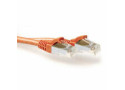 ACT Oranje 1 meter LSZH SFTP CAT6A patchkabel snagless met RJ45 connectoren