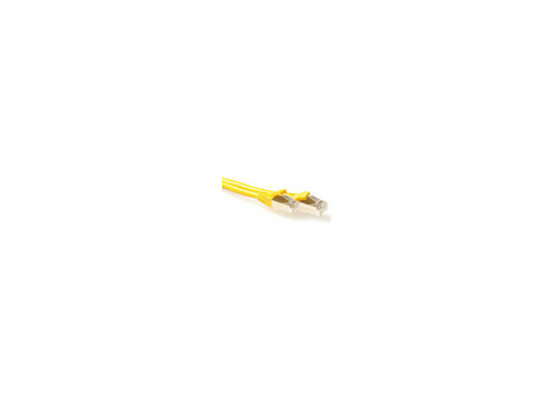 ACT Gele 0,5 meter LSZH SFTP CAT6A patchkabel snagless met RJ45 connectoren