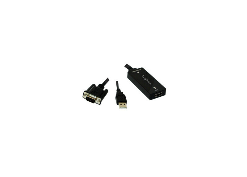 Adapter VGA en USB (M) --> HDMI (F) LogiLink