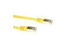 ACT Gele 0,5 meter LSZH SFTP CAT6 patchkabel met RJ45 connectoren