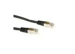 ACT Zwarte 1 meter LSZH SFTP CAT6 patchkabel met RJ45 connectoren