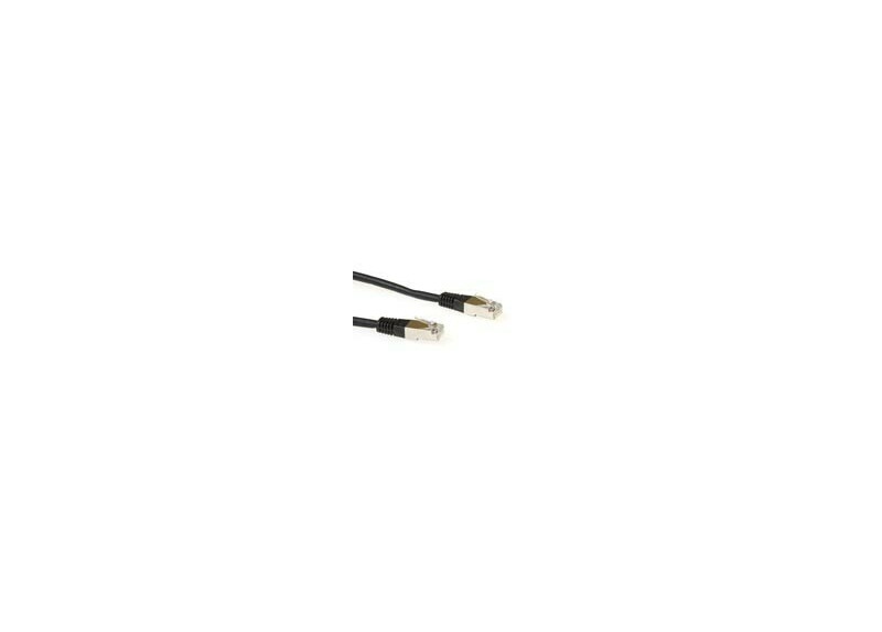 ACT Zwarte 1 meter LSZH SFTP CAT6 patchkabel met RJ45 connectoren