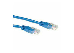 ACT Blauwe 0,5 meter LSZH U/UTP CAT6A patchkabel met RJ45 connectoren