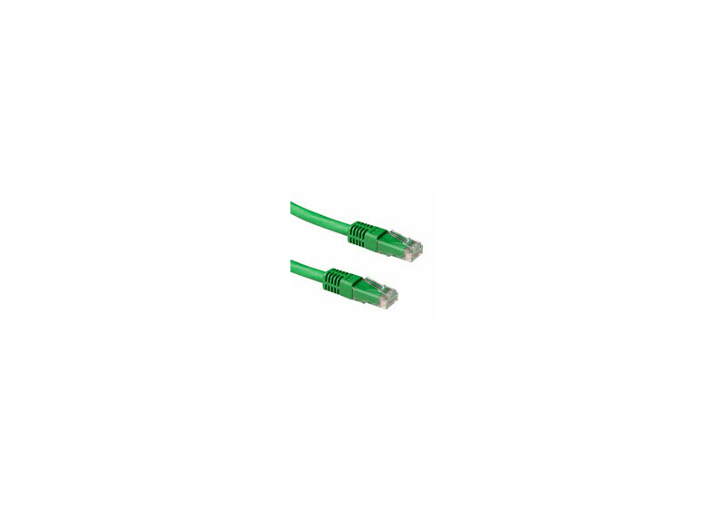 ACT Groene 0,5 meter LSZH U/UTP CAT6A patchkabel met RJ45 connectoren