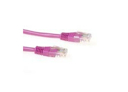 ACT Roze 0,5 meter U/UTP CAT6 patchkabel met RJ45 connectoren