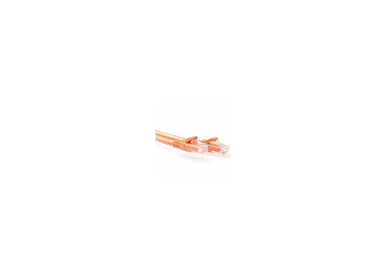 ACT Oranje 0,5 meter U/UTP CAT6A patchkabel snagless met RJ45 connectoren