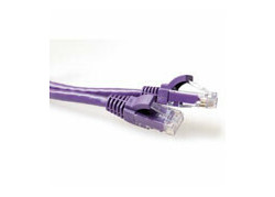 ACT Paarse 1 meter U/UTP CAT6A patchkabel snagless met RJ45 connectoren