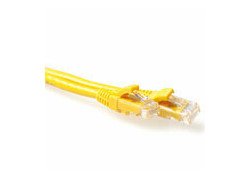 ACT Gele 0,5 meter U/UTP CAT6A patchkabel snagless met RJ45 connectoren