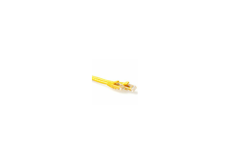 ACT Gele 0,5 meter U/UTP CAT6A patchkabel snagless met RJ45 connectoren