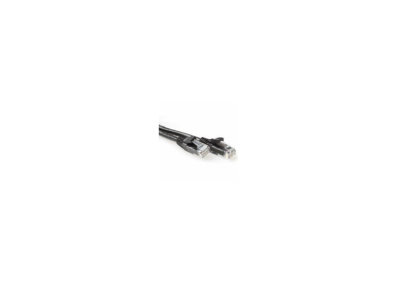 ACT Zwarte 0,5 meter U/UTP CAT6A patchkabel snagless met RJ45 connectoren