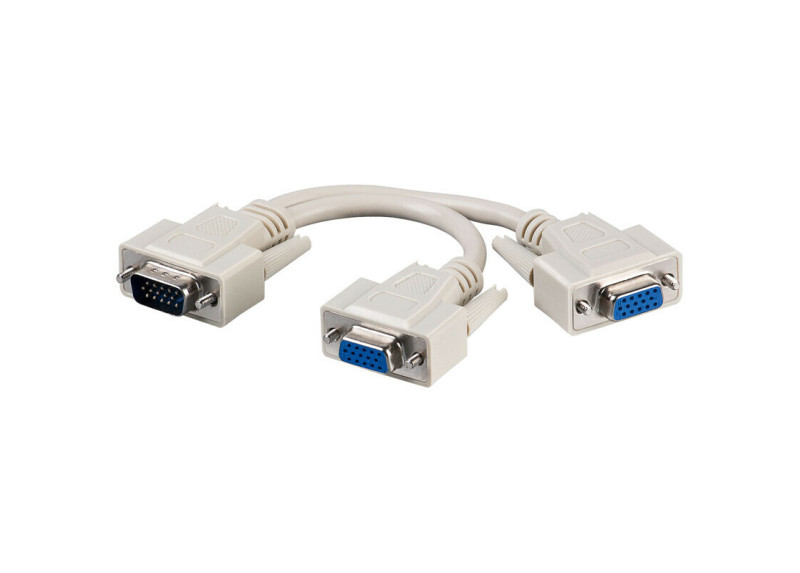 Adapter VGA (M) --> 2x VGA (F) Goobay