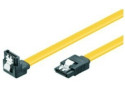 SATA Goobay 0.30m 6GBs 90&deg; hoek met clip Geel