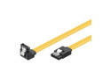 SATA Goobay 0.30m 6GBs 90&deg; hoek met clip Geel