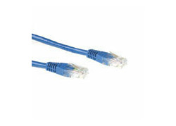 ACT Blauwe 0,5 meter U/UTP CAT6A patchkabels met RJ45 connectoren