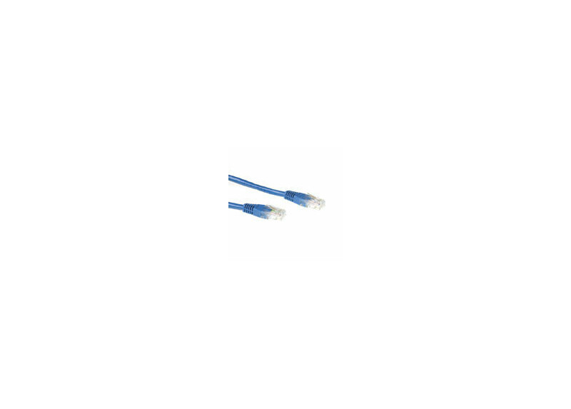 ACT Blauwe 0,5 meter U/UTP CAT6A patchkabels met RJ45 connectoren