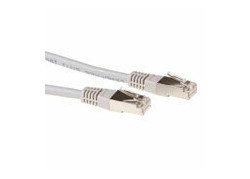 ACT Grijze 0,5 meter LSZH SFTP CAT6A patchkabel met RJ45 connectoren