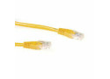 ACT Gele 0,5 meter U/UTP CAT6A patchkabels met RJ45 connectoren