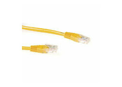 ACT Gele 0,5 meter U/UTP CAT6A patchkabels met RJ45 connectoren