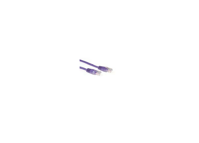 ACT Paarse 1 meter U/UTP CAT5E patchkabel met RJ45 connectoren