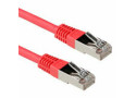 ACT Rode 0,5 meter LSZH SFTP CAT6A patchkabel met RJ45 connectoren