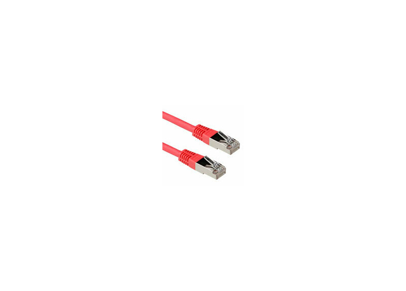 ACT Rode 0,5 meter LSZH SFTP CAT6A patchkabel met RJ45 connectoren