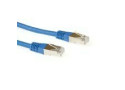 ACT Blauwe 0,5 meter LSZH SFTP CAT6A patchkabel met RJ45 connectoren