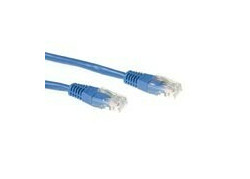 ACT Blauwe 0,5 meter U/UTP CAT5E patchkabel met RJ45 connectoren