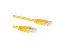 ACT Gele 0,5 meter U/UTP CAT5E patchkabel met RJ45 connectoren