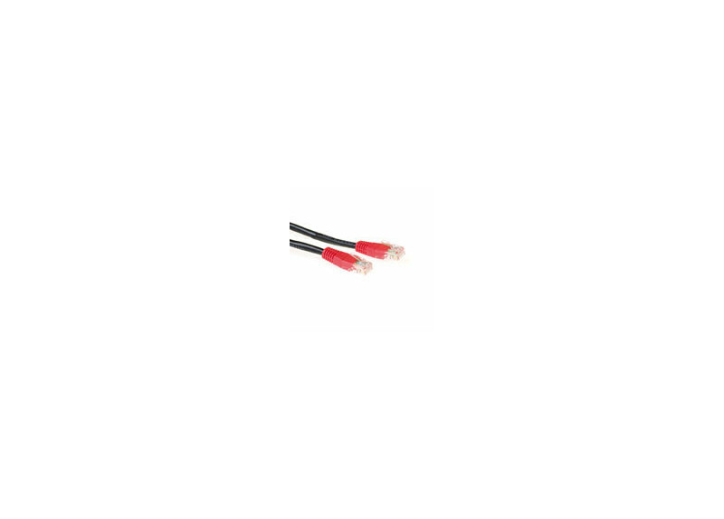 ACT Zwarte 1 meter U/UTP CAT5E patchkabel cross met RJ45 connectoren