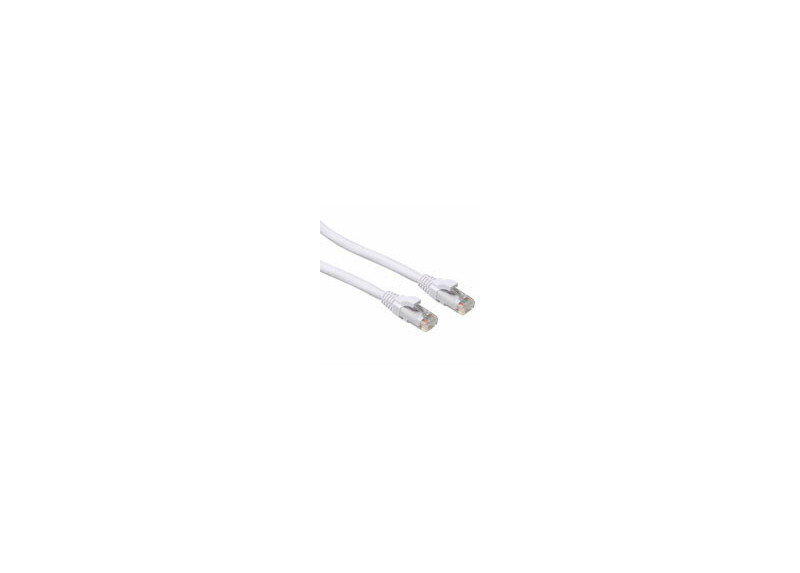 ACT Witte 0.50 meter U/UTP CAT6A patchkabel snagless met RJ45 connectoren