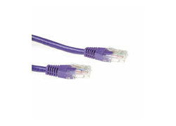 ACT Paarse 0,5 meter U/UTP CAT6A patchkabels met RJ45 connectoren