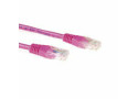 ACT Roze 0,5 meter U/UTP CAT6A patchkabels met RJ45 connectoren