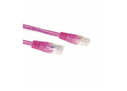 ACT Roze 0,5 meter U/UTP CAT6A patchkabels met RJ45 connectoren