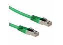 ACT Groene 0,5 meter LSZH SFTP CAT6A patchkabel met RJ45 connectoren