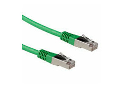 ACT Groene 0,5 meter LSZH SFTP CAT6A patchkabel met RJ45 connectoren