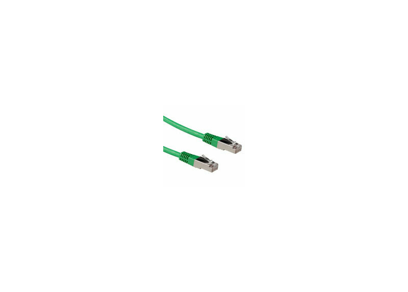 ACT Groene 0,5 meter LSZH SFTP CAT6A patchkabel met RJ45 connectoren