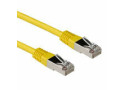 ACT Gele 0,5 meter LSZH SFTP CAT6A patchkabel met RJ45 connectoren