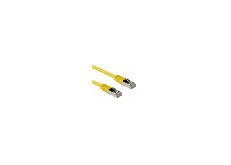 ACT Gele 0,5 meter LSZH SFTP CAT6A patchkabel met RJ45 connectoren