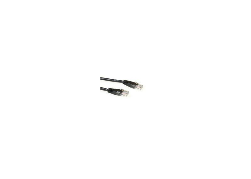 ACT Zwarte 0,5 meter LSZH U/UTP CAT6 patchkabel met RJ45 connectoren