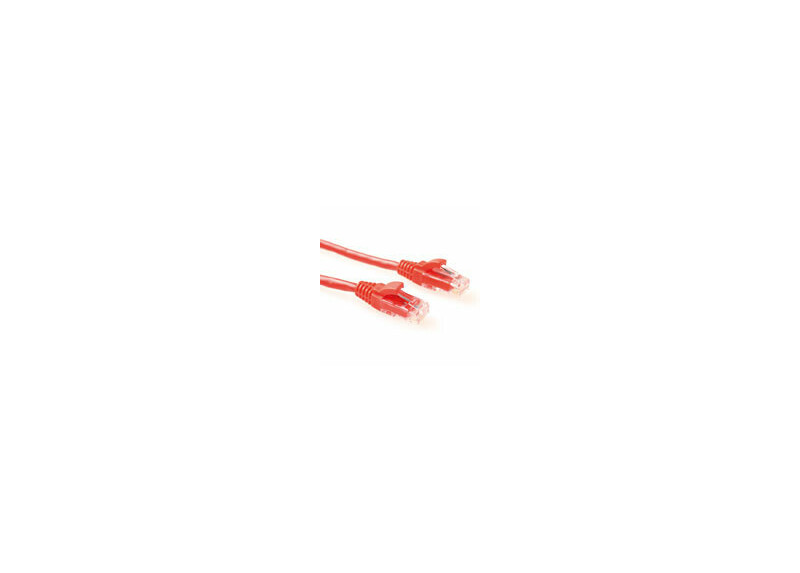 ACT Rode 0,5 meter U/UTP CAT5E patchkabel component level met RJ45 connectoren