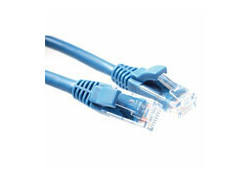 ACT Blauwe 0,5 meter U/UTP CAT5E patchkabel component level met RJ45 connectoren