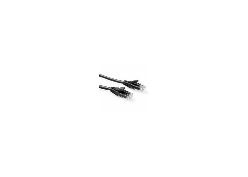 ACT Zwarte 1,5 meter U/UTP CAT5E patchkabel component level met RJ45 connectoren