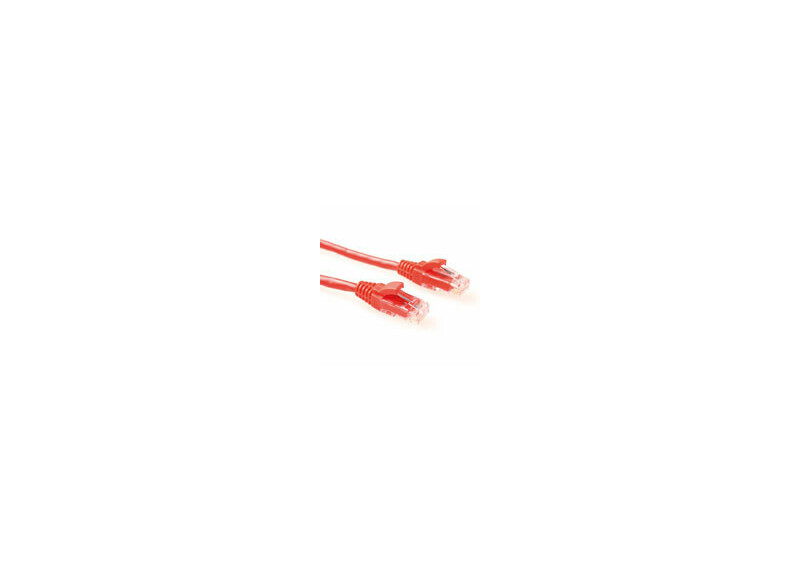 ACT Rode 0,5 meter U/UTP CAT6 patchkabel component level met RJ45 connectoren