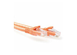 ACT Oranje 0,5 meter U/UTP CAT6 patchkabel snagless met RJ45 connectoren