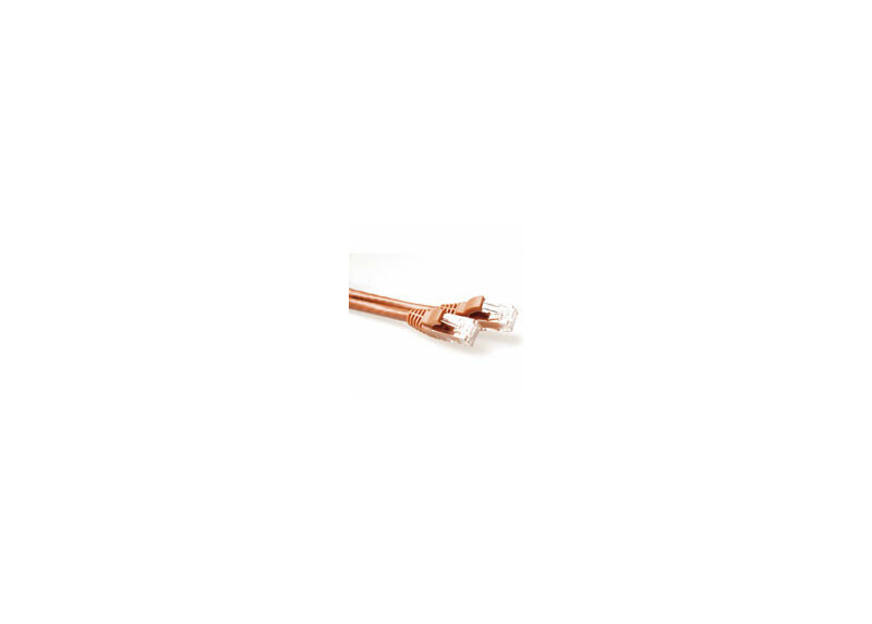 ACT Bruin 0,5 meter U/UTP CAT6 patchkabel snagless met RJ45 connectoren