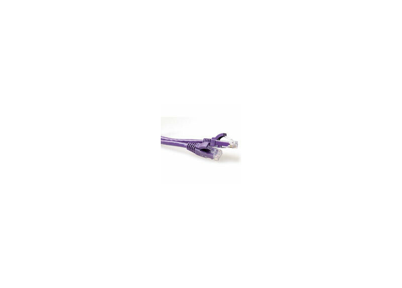 ACT Paarse 0,5 meter U/UTP CAT6 patchkabel snagless met RJ45 connectoren