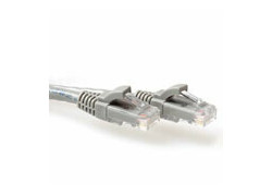 ACT Grijze 0,25 meter U/UTP CAT6 patchkabel snagless met RJ45 connectoren