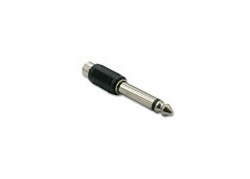 Tulp female naar 6,3mm jack male mono adapter