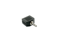 3,5mm jack stereo male naar 2 x 3,5mm jack stereo female adapter