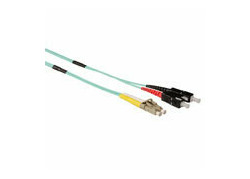 ACT 40 meter Multimode 50/125 OM3 duplex ruggedized fiber kabel met LC en SC connectoren